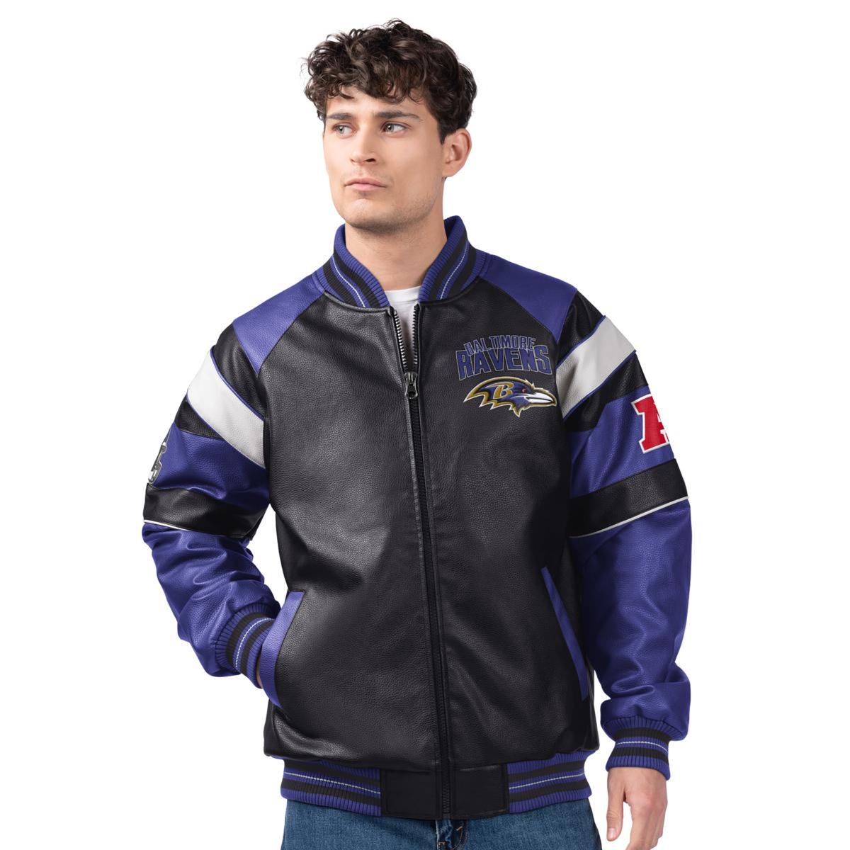 Officially Licensed NFL by Carl Banks Faux Leather Jacket